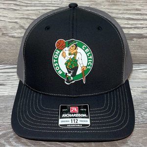 Boston Celtics 3D Snapback Trucker Hat- Black/ Charcoal